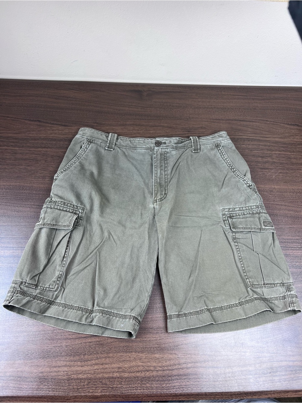 IZOD Men’s Cargo Shorts - Size 34 - Olive Green Color